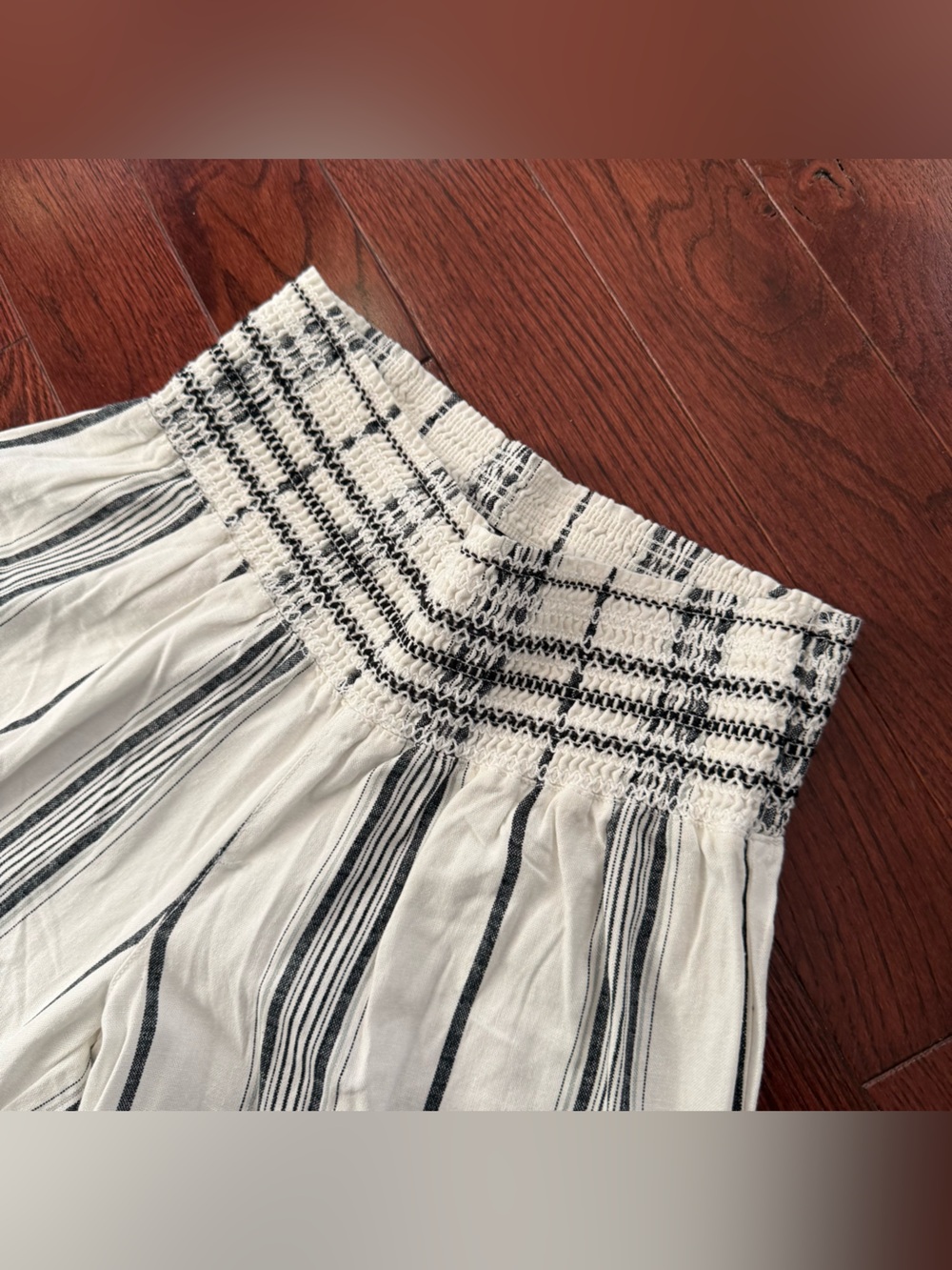 Rewash White and Gray Striped Wide Leg Pants Women’s Size Large NWOT - Picture 5 of 9